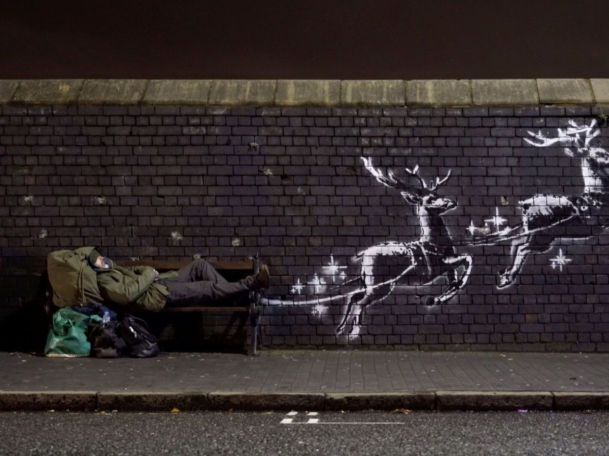 Foto: La imagen que Banksy ha creado en Birmingham y que se ha vuelto viral en pocos minutos