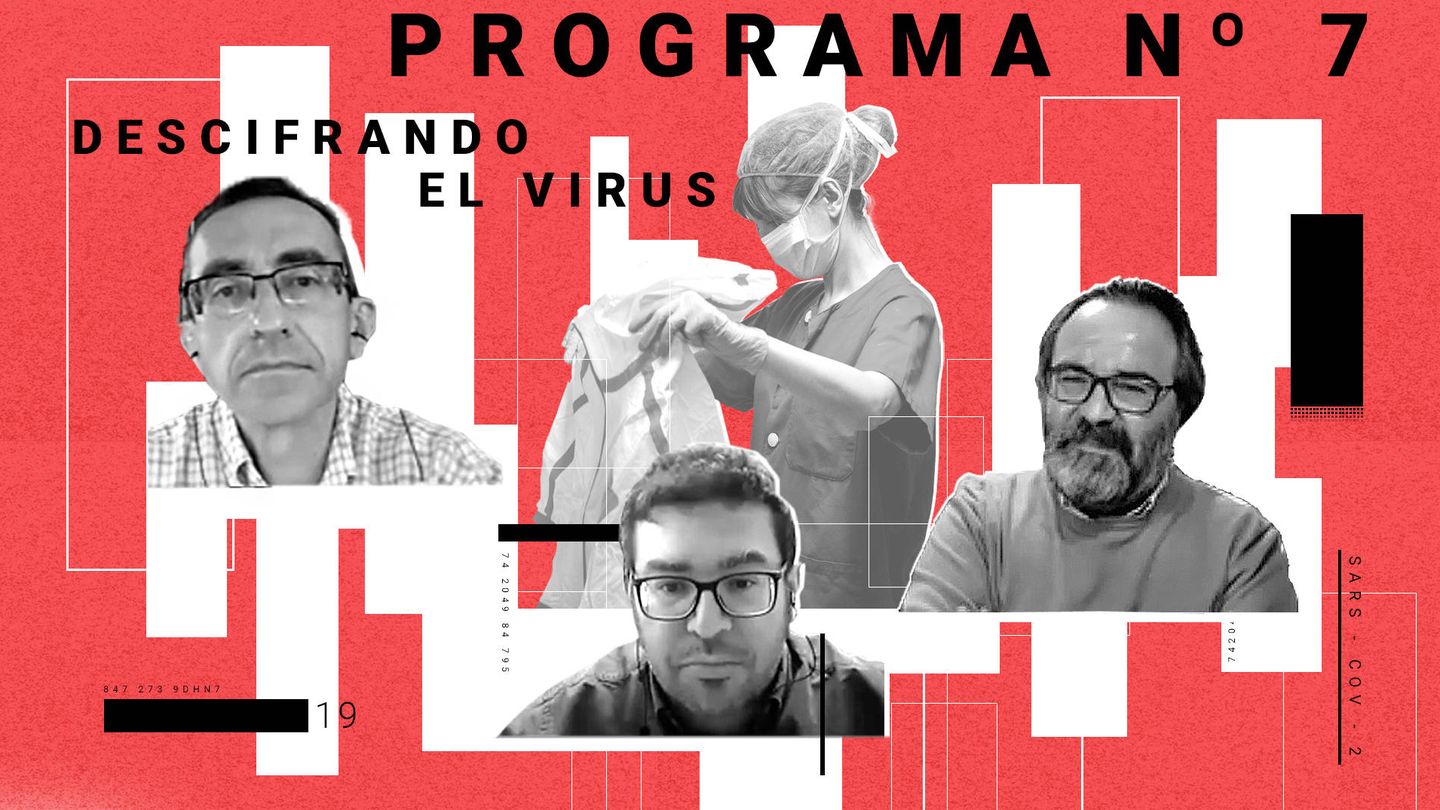 López Moya y Nistal-Villán en el programa 7 de 'Descifrando el Virus', que trataba la genética con Lluís Montoliú. (CNB)