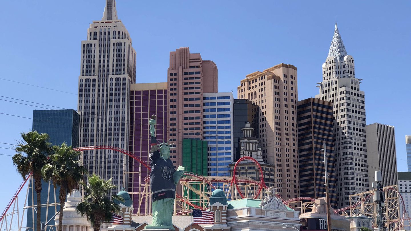 El hotel New York-New York de Las Vegas, con su réplica de la estatua de la Libertad (Kirby Lee-USA TODAY Sports)