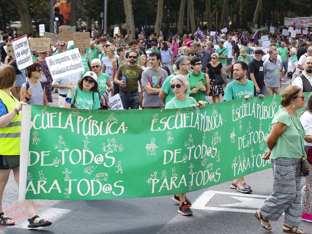Foto: Manifestación de la marea verde en Madrid, el pasado 9 de septiembre. (EFE/Kiko Huesca)