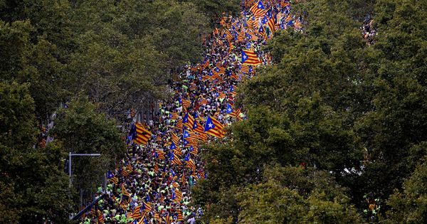 Foto: Manifestación de la ANC con motivo de la Diada de cataluña el año pasado. (EFE)