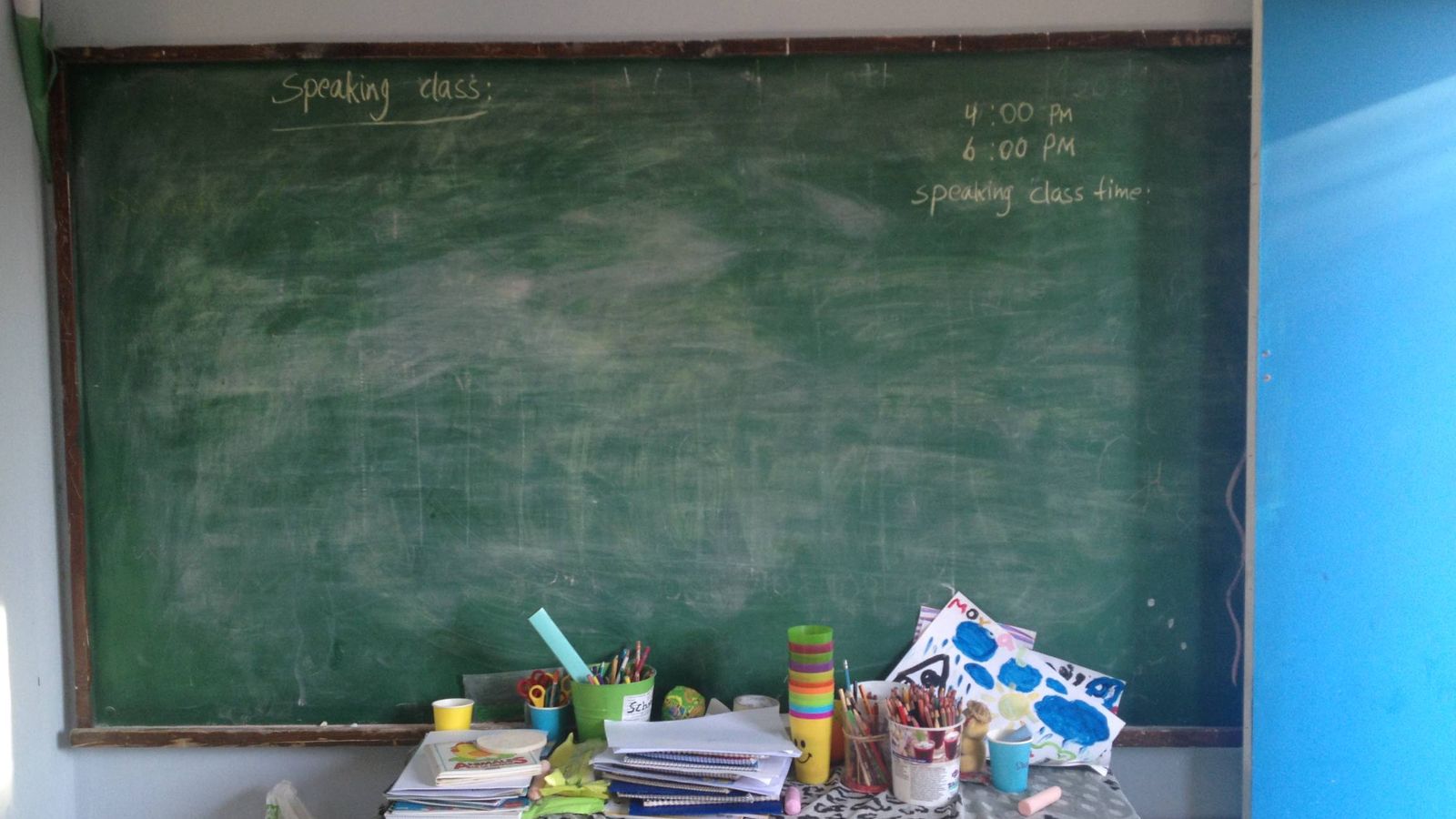 Foto: Interior del colegio del campo de refugiados en el que trabaja Isabel. (Cedida)