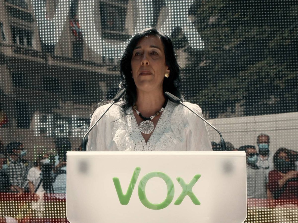 Foto: Amaia Martínez, durante uno de sus últimos mítines. (Vox)
