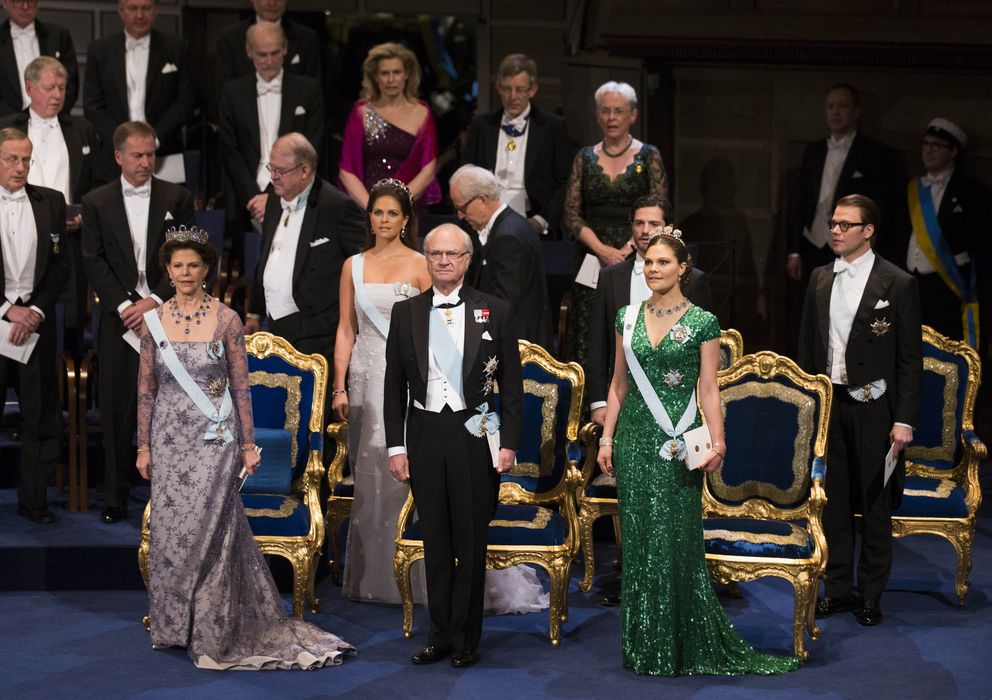 Foto: La familia real sueca, durante la ceremonia de entrega de los Premios Nobel