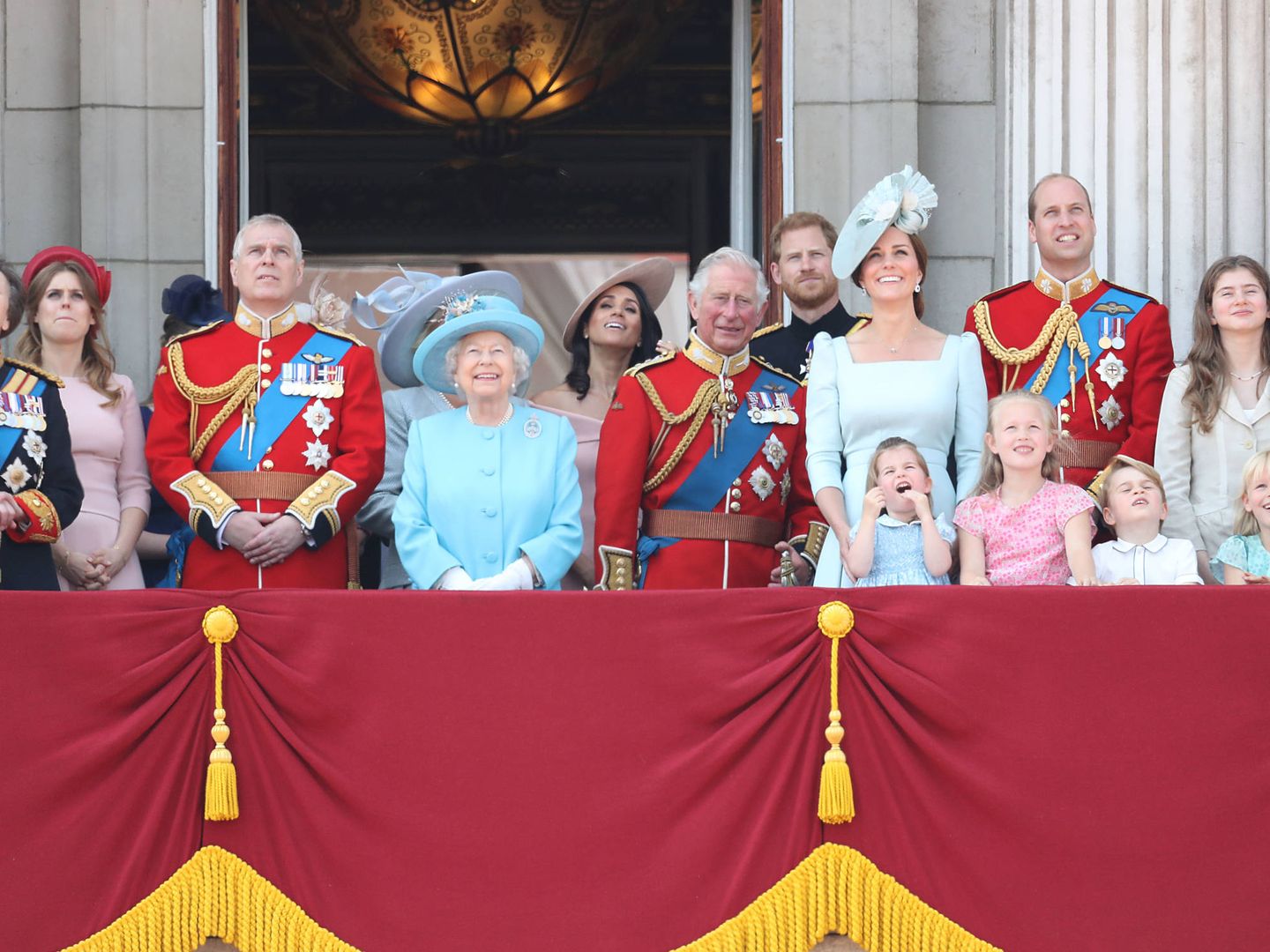 La familia real en el último Trooping the Colour. (Getty)