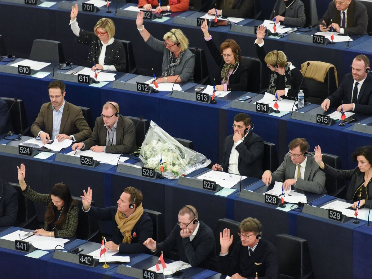 Foto: Sesión del europarlamento en Estrasburgo. (EFE)
