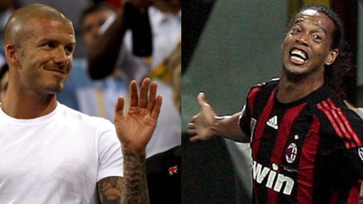 Ronaldinho y Beckham: de 'eternos' rivales a compañeros