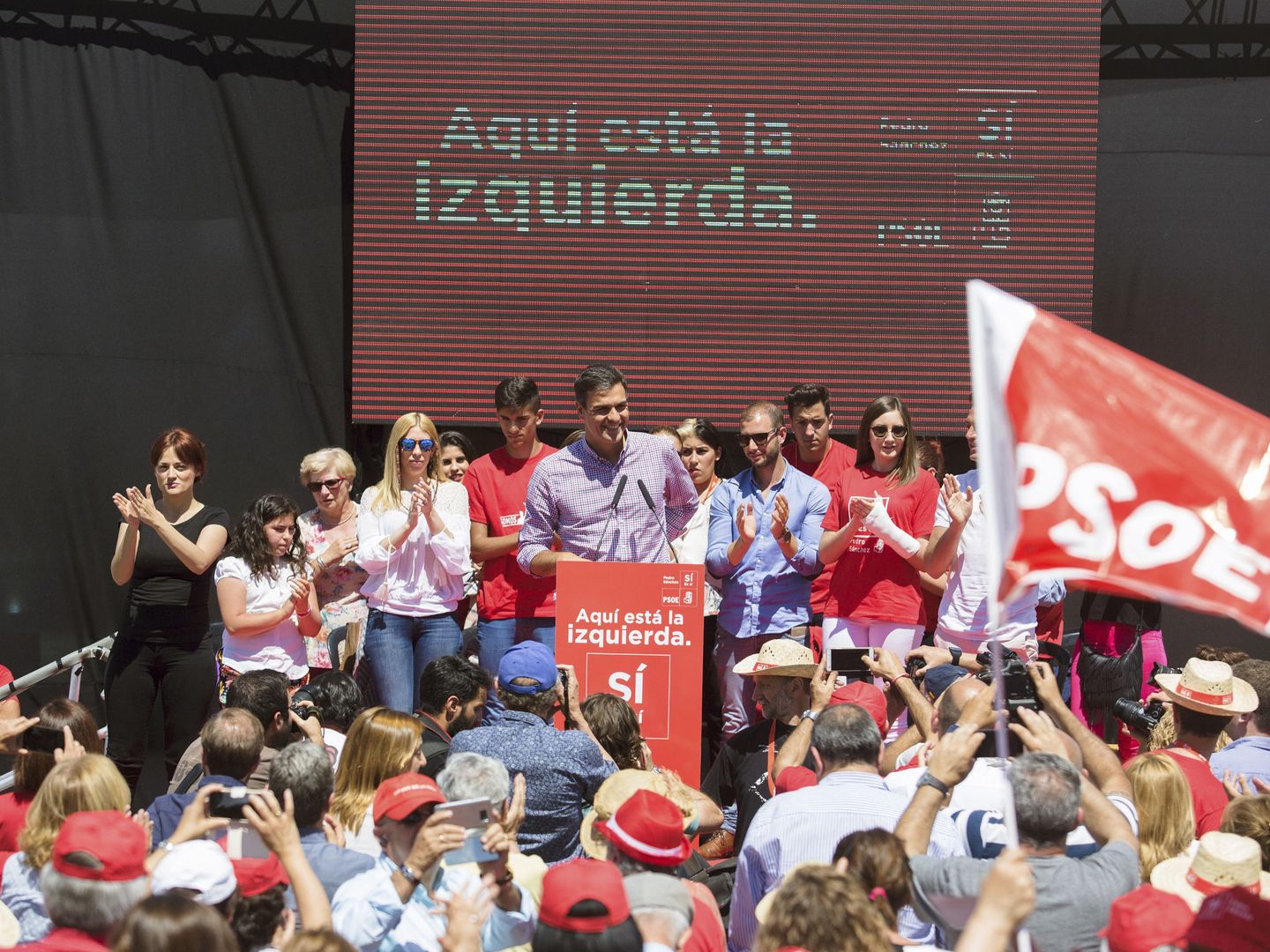 El exsecretario general del PSOE y candidato a las primarias de este partido, Pedro Sánchez. (EFE)
