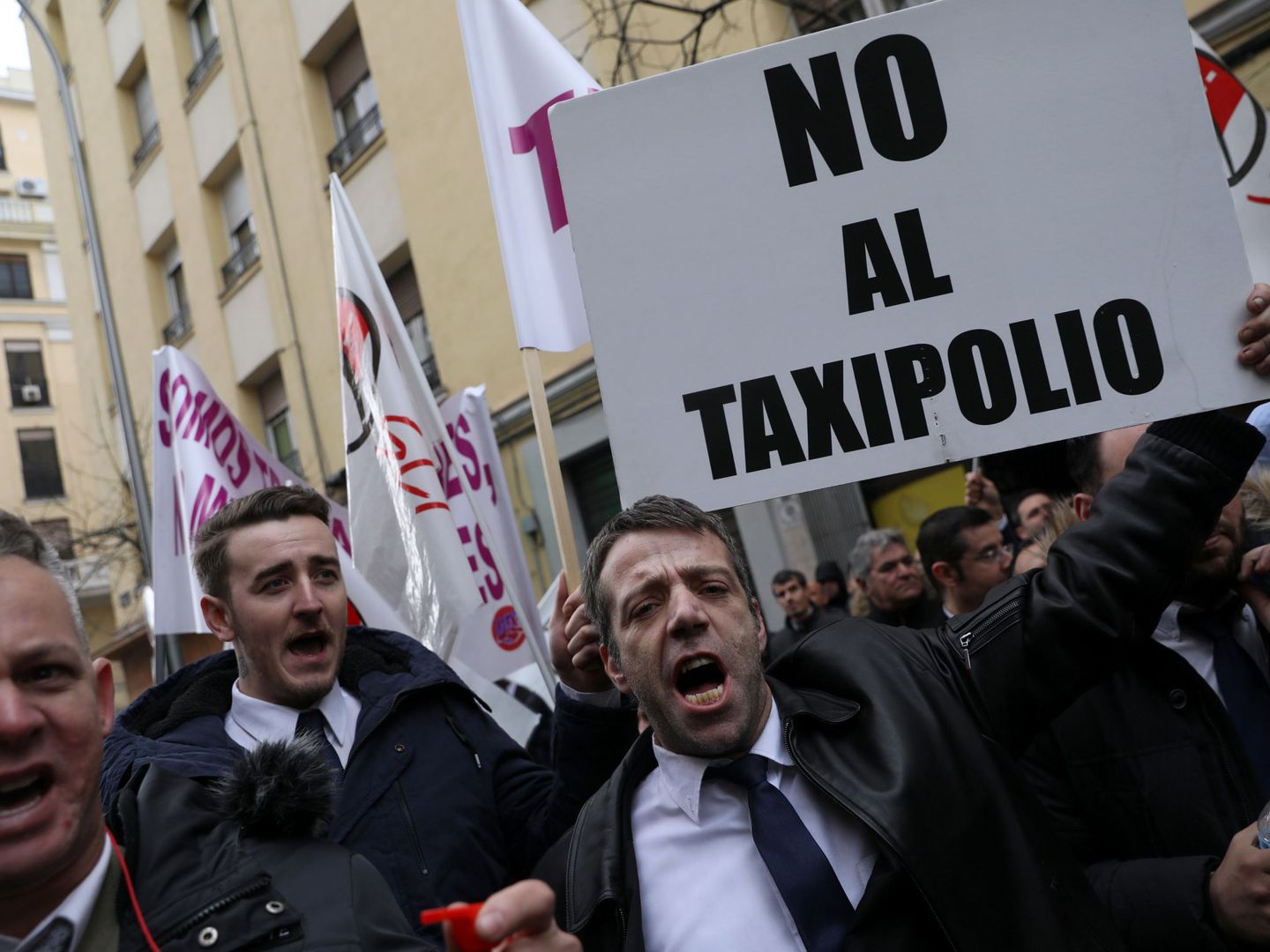 Protestas de las VTC en Madrid. (Reuters)