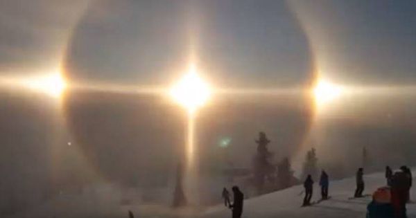 Foto: El extraño fenómeno lumínico registrado el 1 de diciembre en Suecia.