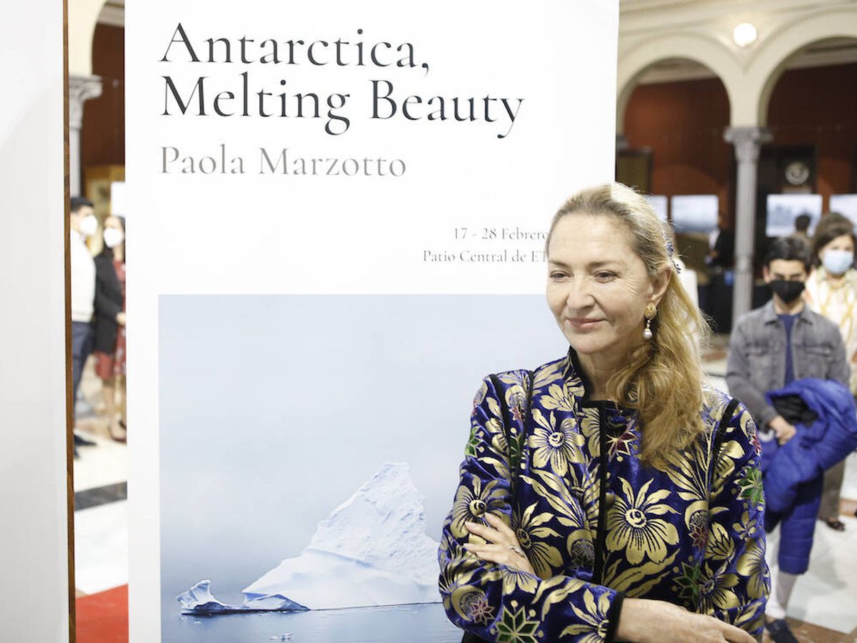 Foto: Paola Marzotto, durante la presentación de 'Antarctica, Melting Beauty'. (LP)