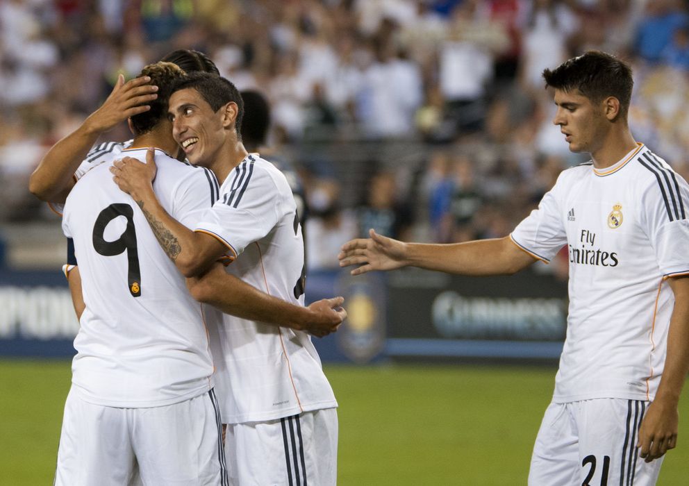 Foto: Cristiano celebra el gol con sus compañeros