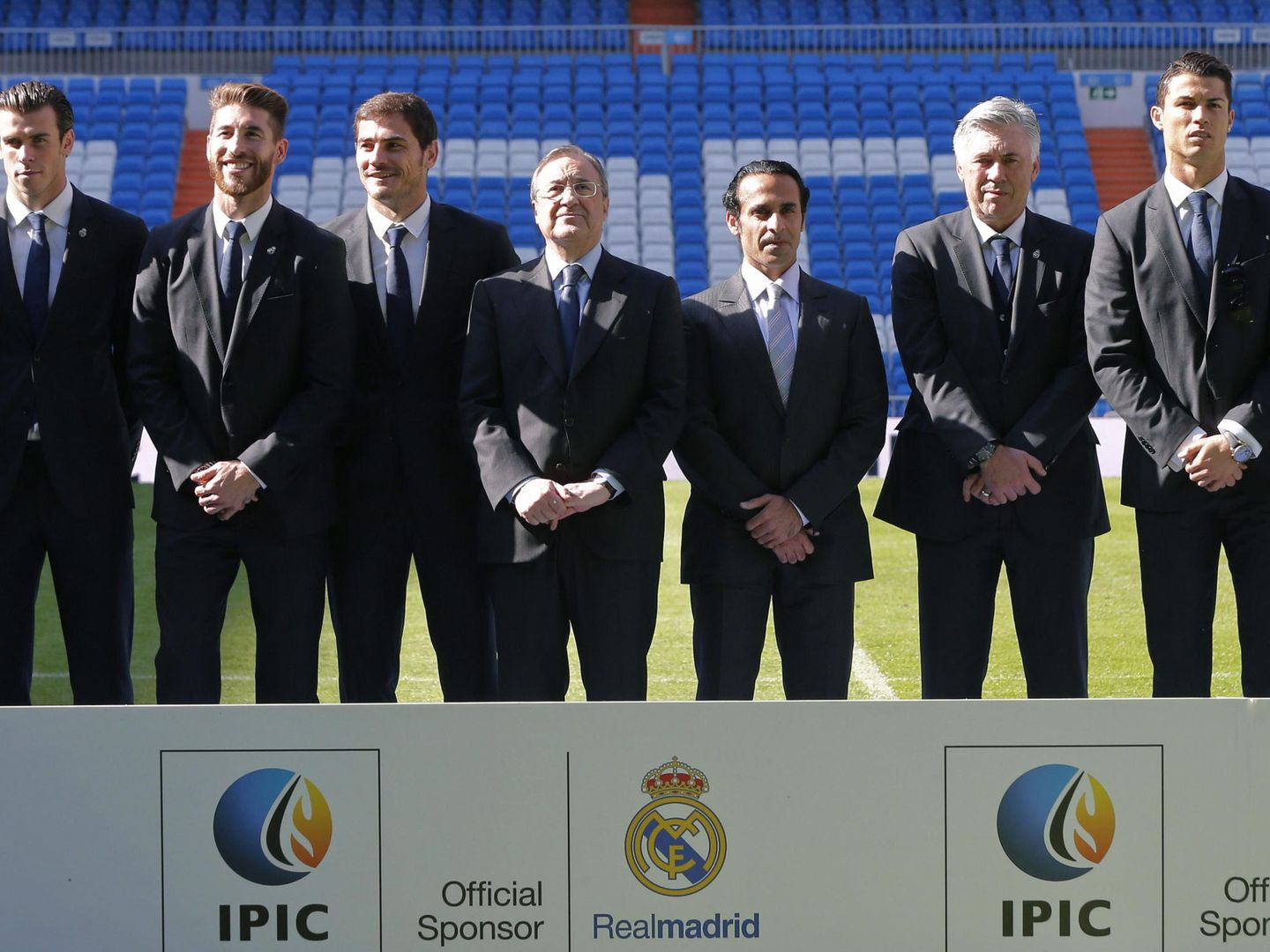 Imagen de octubre de 2014 de la presentación del acuerdo entre el Real Madrid e IPIC. (EFE)