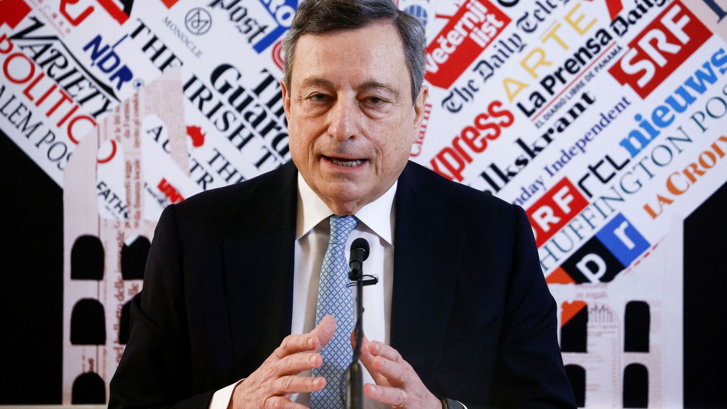 Mario Draghi, este jueves. (Reuters/Guglielmo Mangiapane)