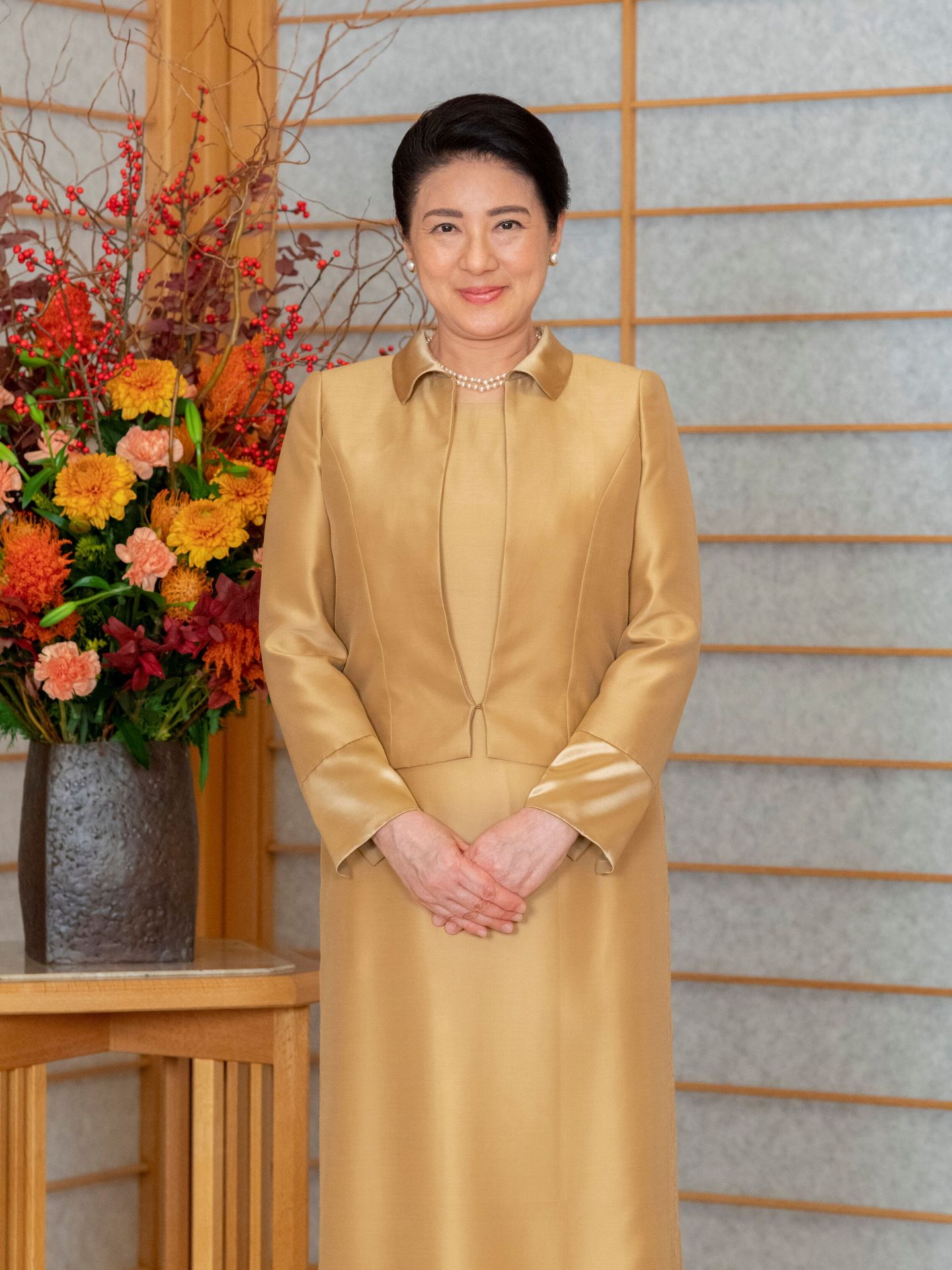 Masako de Japón, posando por su 58º cumpleaños. (Casa Imperial/EFE)