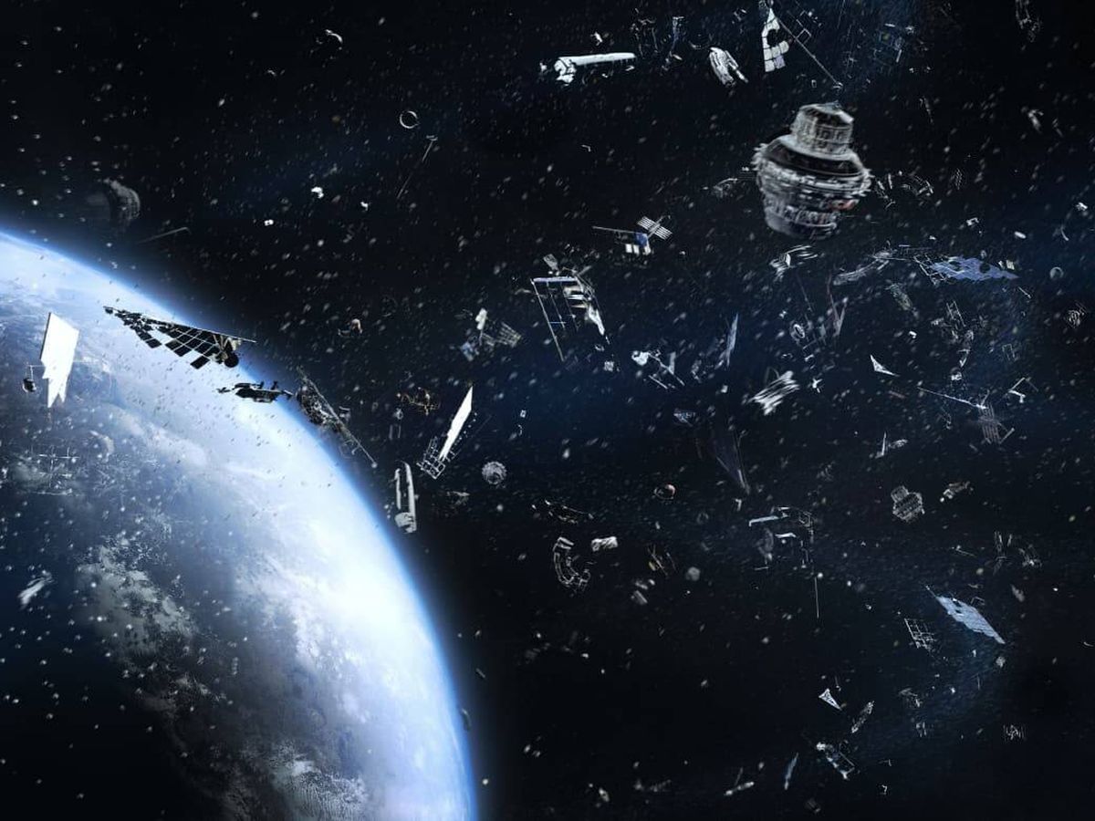 Foto: Recreación de la basura espacial que orbita alrededor de la Tierra (ESA)