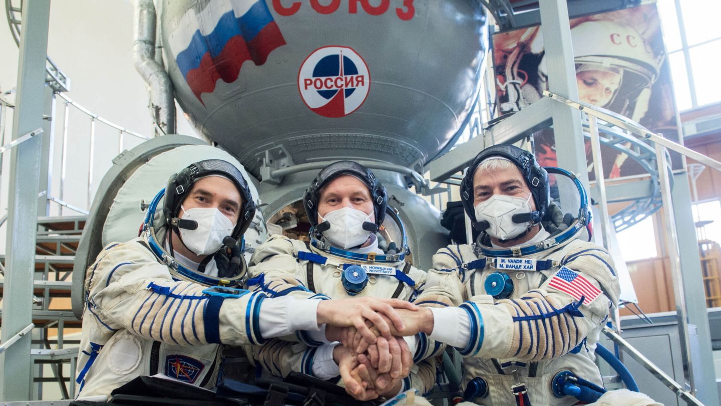 Tripulantes de la ISS. (Reuters)