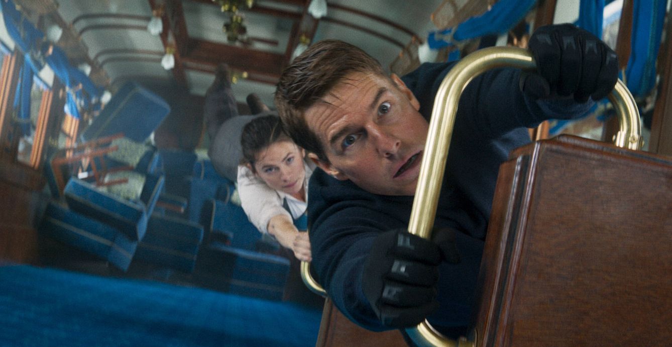 Tom Cruise y Hayley Atwell en la última entrega de 'Misión imposible'. (Paramount)