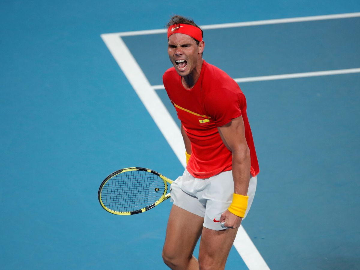 Foto: Rafa Nadal celebra su victoria contra De Miñaur que mete a España en la final de la ATP Cup. (Reuters)