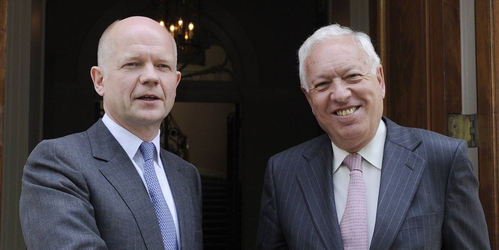 El ministro de Asuntos Exteriores, José Manuel García-Margallo, y su homólogo británico, William Hague. (Efe)
