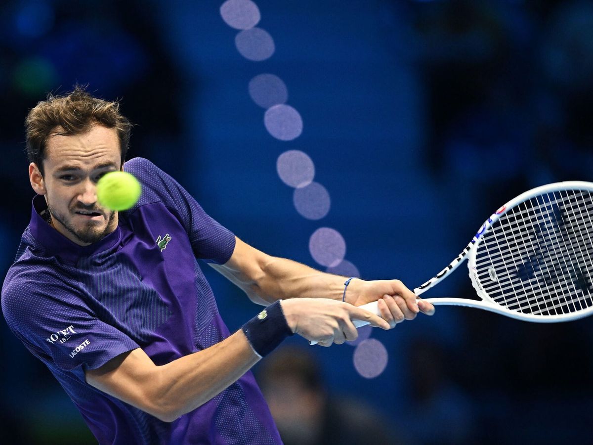 Foto: Daniil Medvedev en las finales de ATP 2022. (EFE/Alessandro Di Marco)