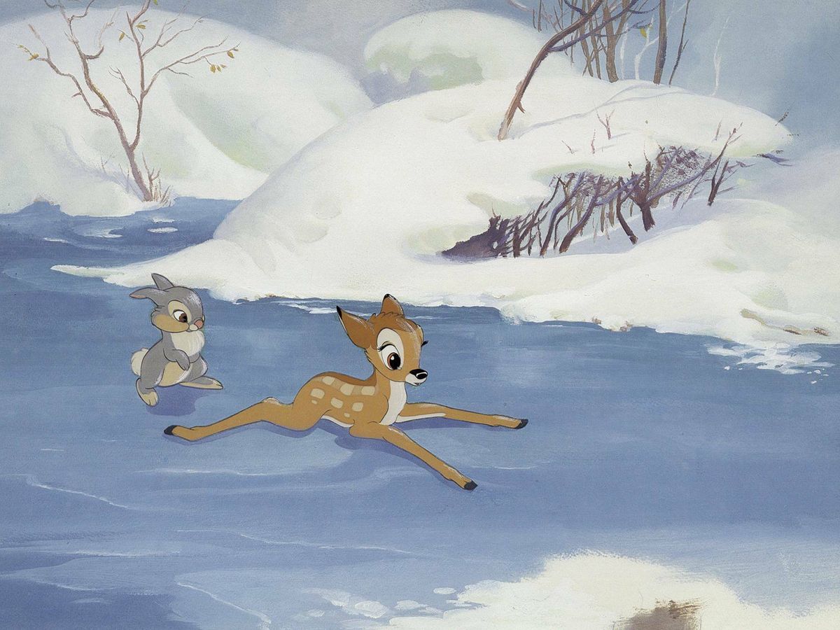 Foto: La mítica secuencia de patinaje de 'Bambi'. (CP)