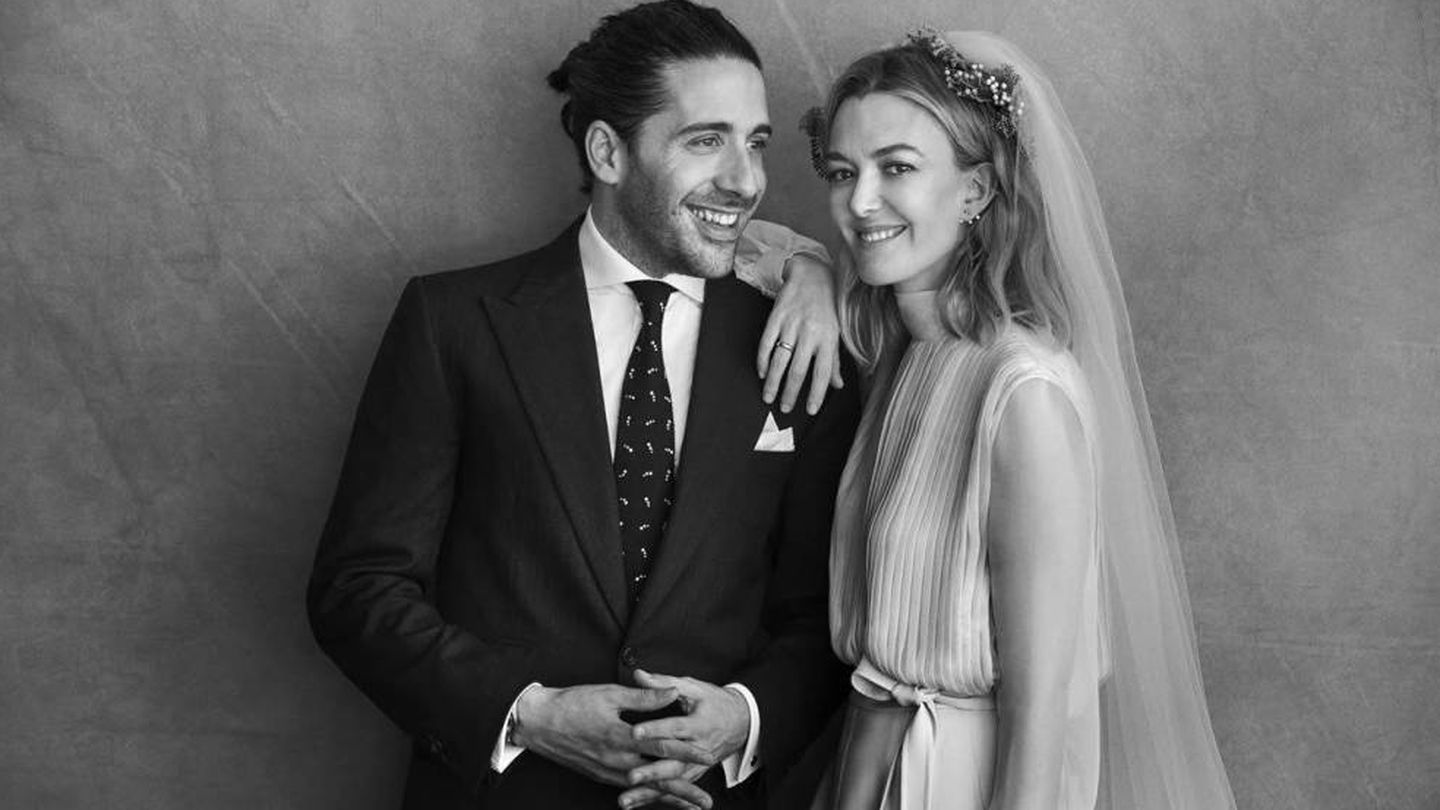 Carlos Torretta y Marta Ortega, en su boda. (Peter Lindbergh)