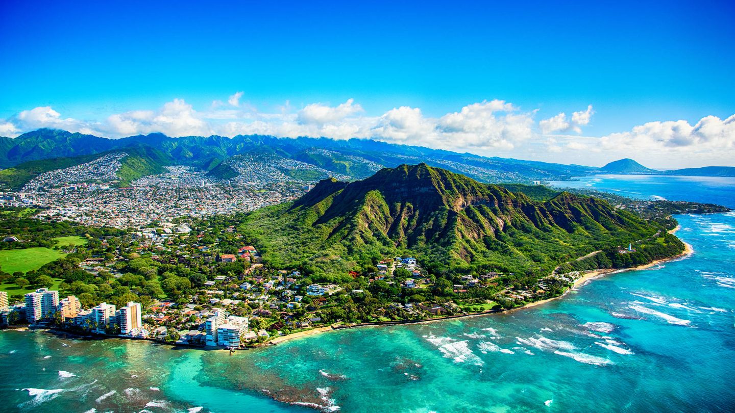 Oahu, la isla de Hawái a la que se dirigían los náufragos desde Japón.