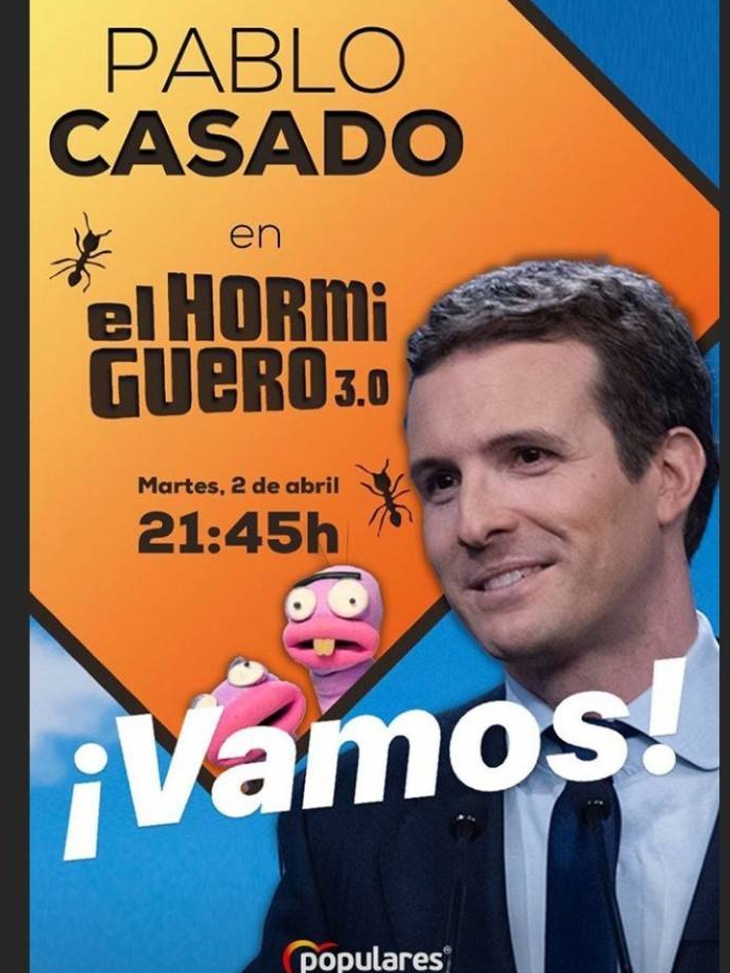 Pablo Casado anunciaba en sus redes sociales su presencia en 'El hormiguero'. (Instagram: @pablocasadoblanco)