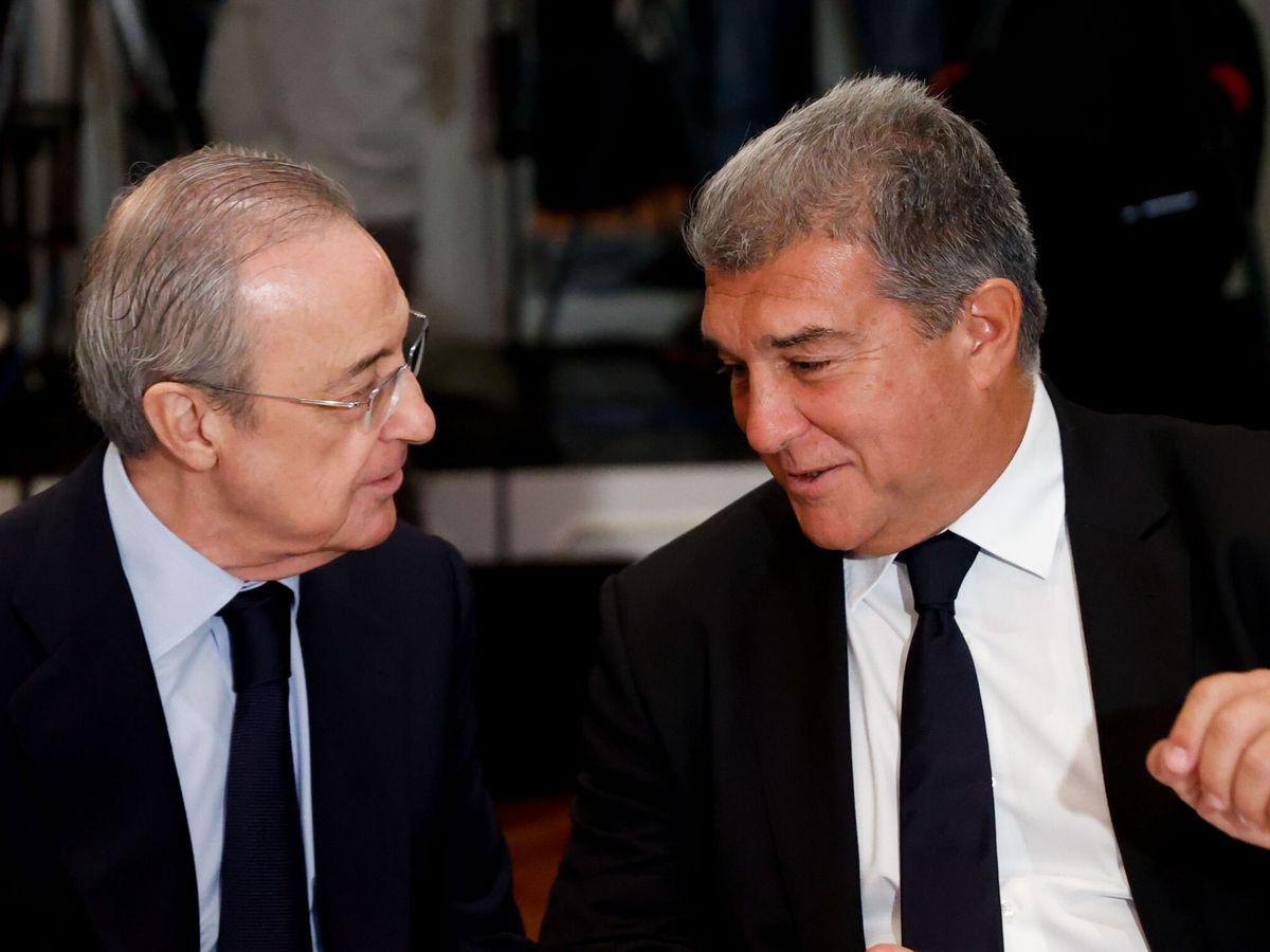 Foto: Florentino Pérez y Laporta, juntos en un acto oficial. (EFE/Mariscal)