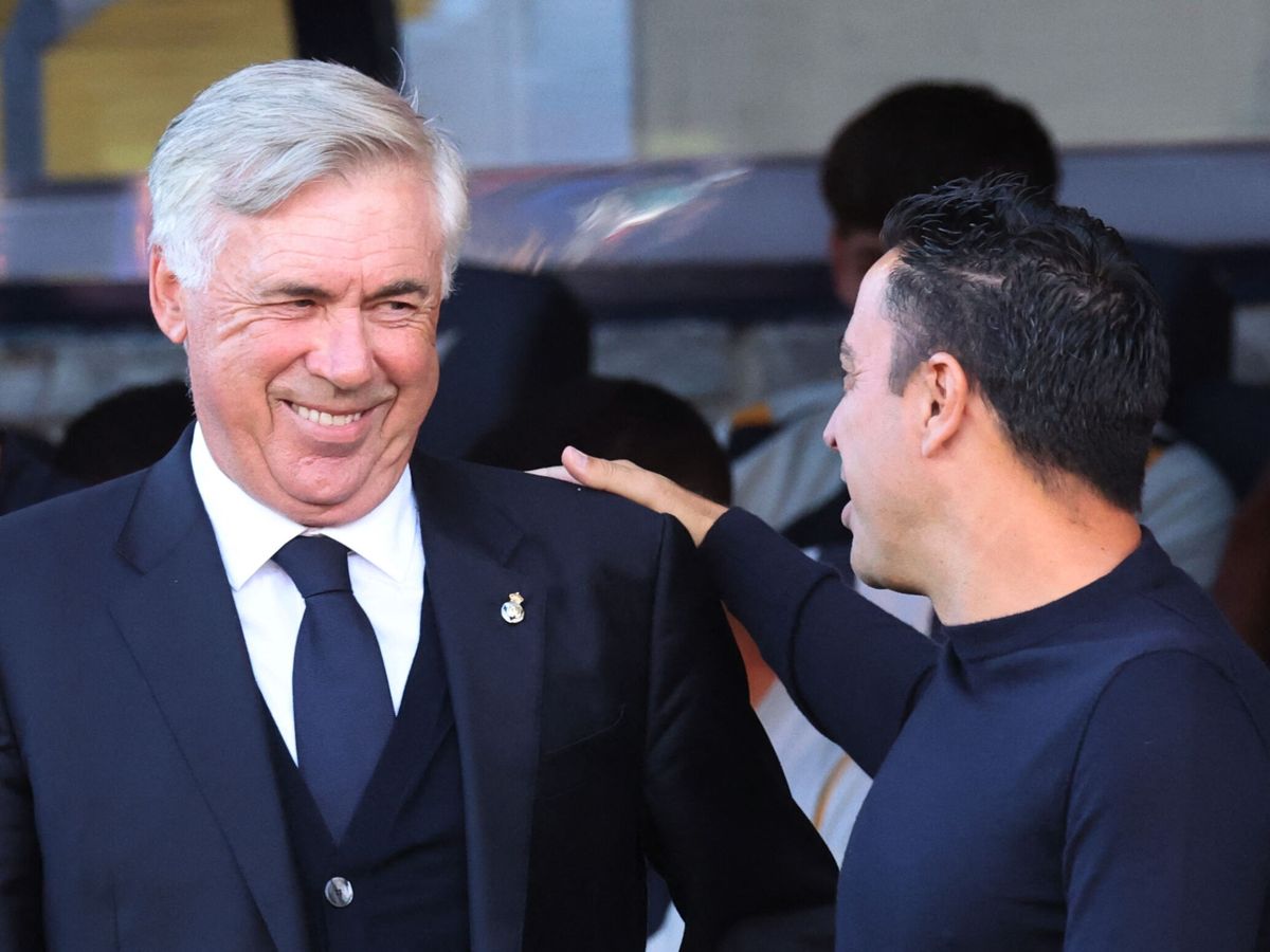 Foto: Ancelotti y Xavi se midieron tácticamente. (Reuters/Nacho Doce)