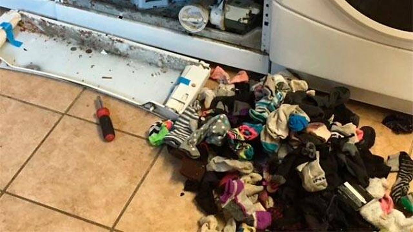 Lo que Cathy Hinz se encontró al desmontar la lavadora (Bored Panda)