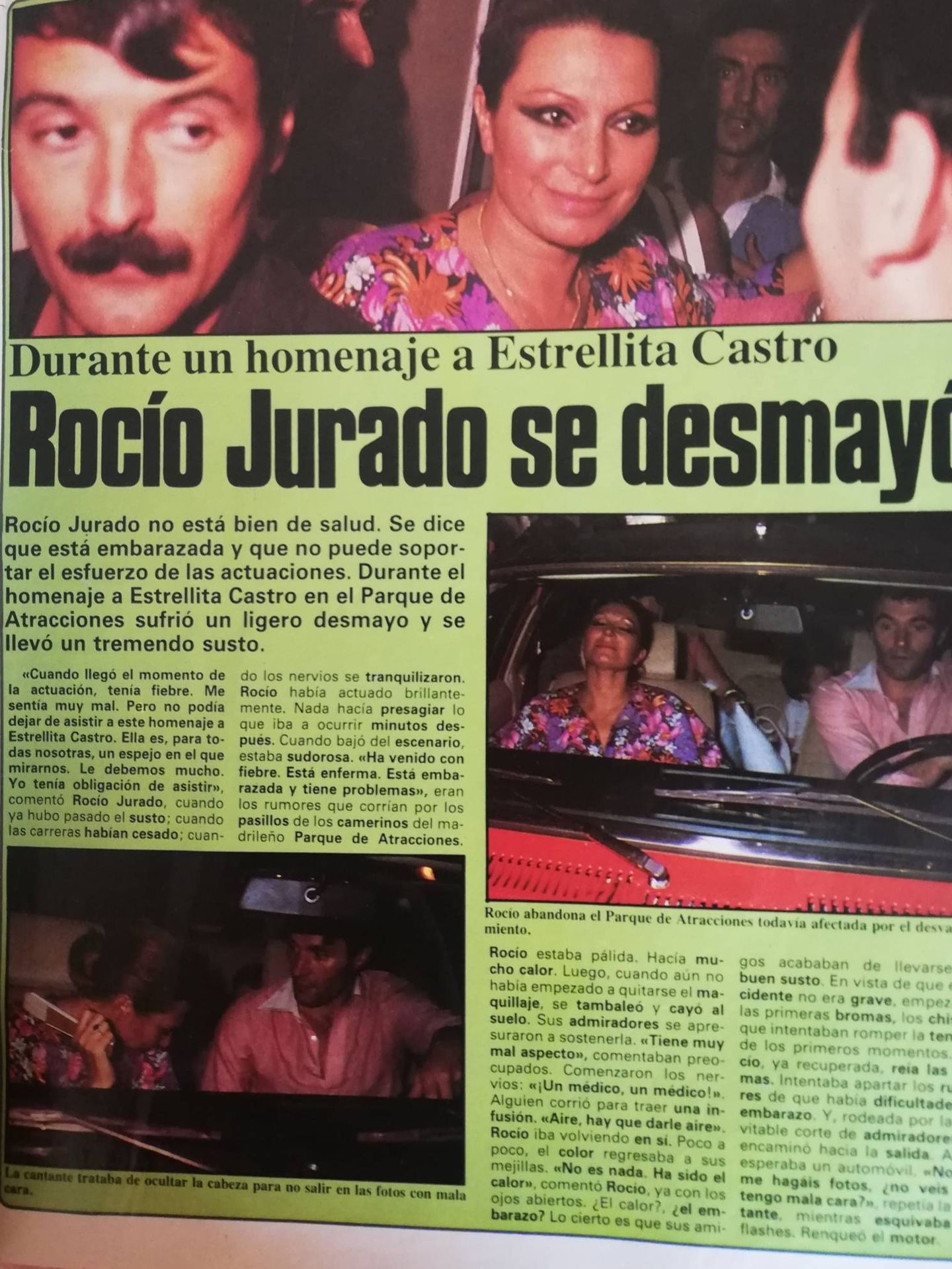 Un artículo sobre Rocío, en la revista 'Tiempo'.