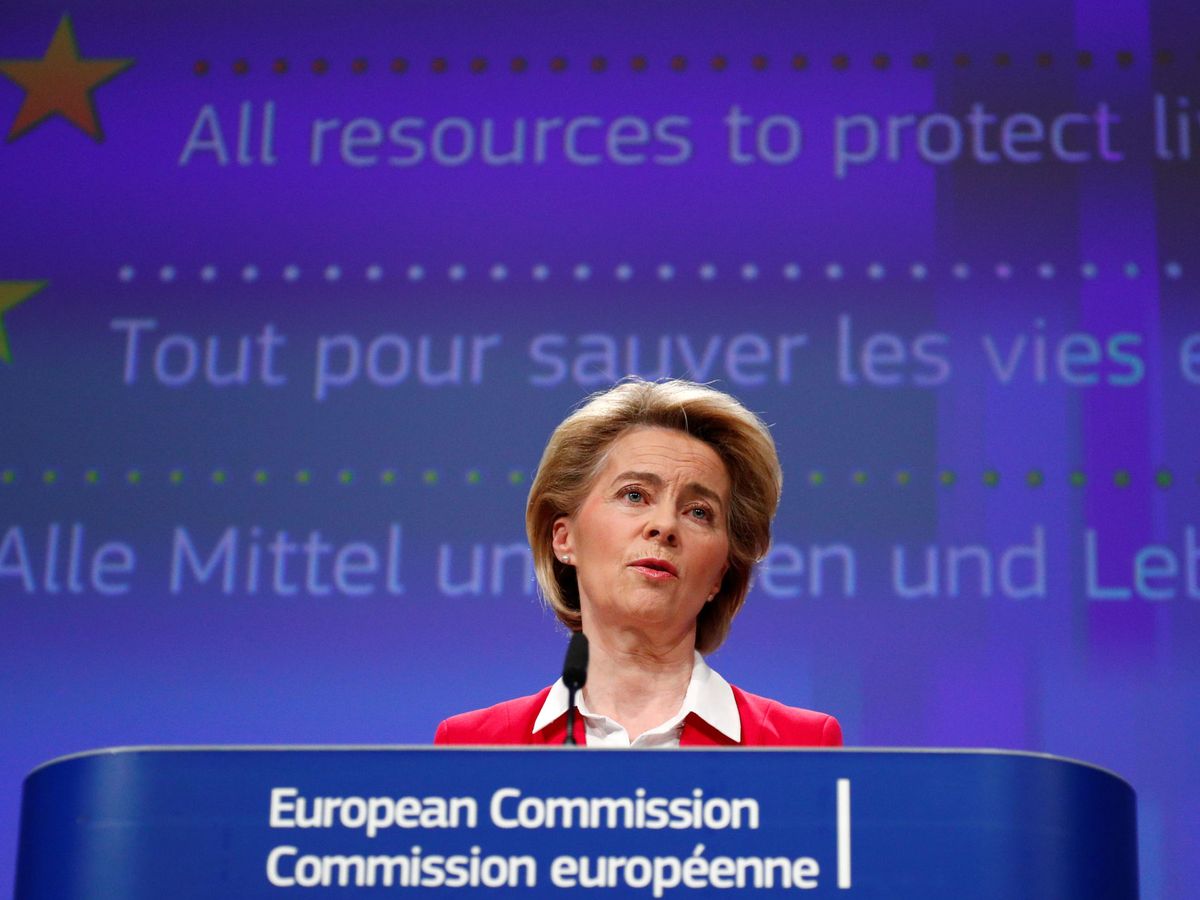 Foto: Ursula von der Leyen, en una rueda de prensa en Bruselas. (Reuters)