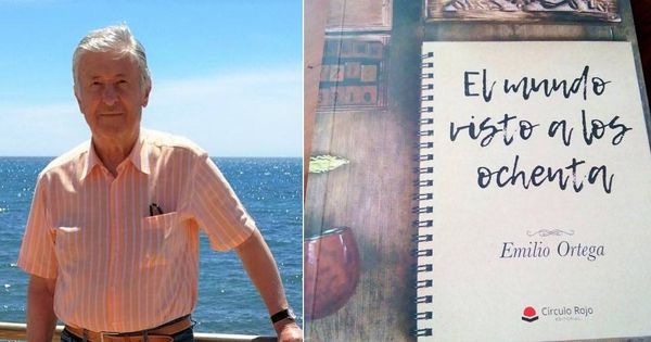 Foto: Emilio, de 82 años, no vendía ni un libro y ahora agota existencias. (Emilio Ortega/@CrisGarrV)