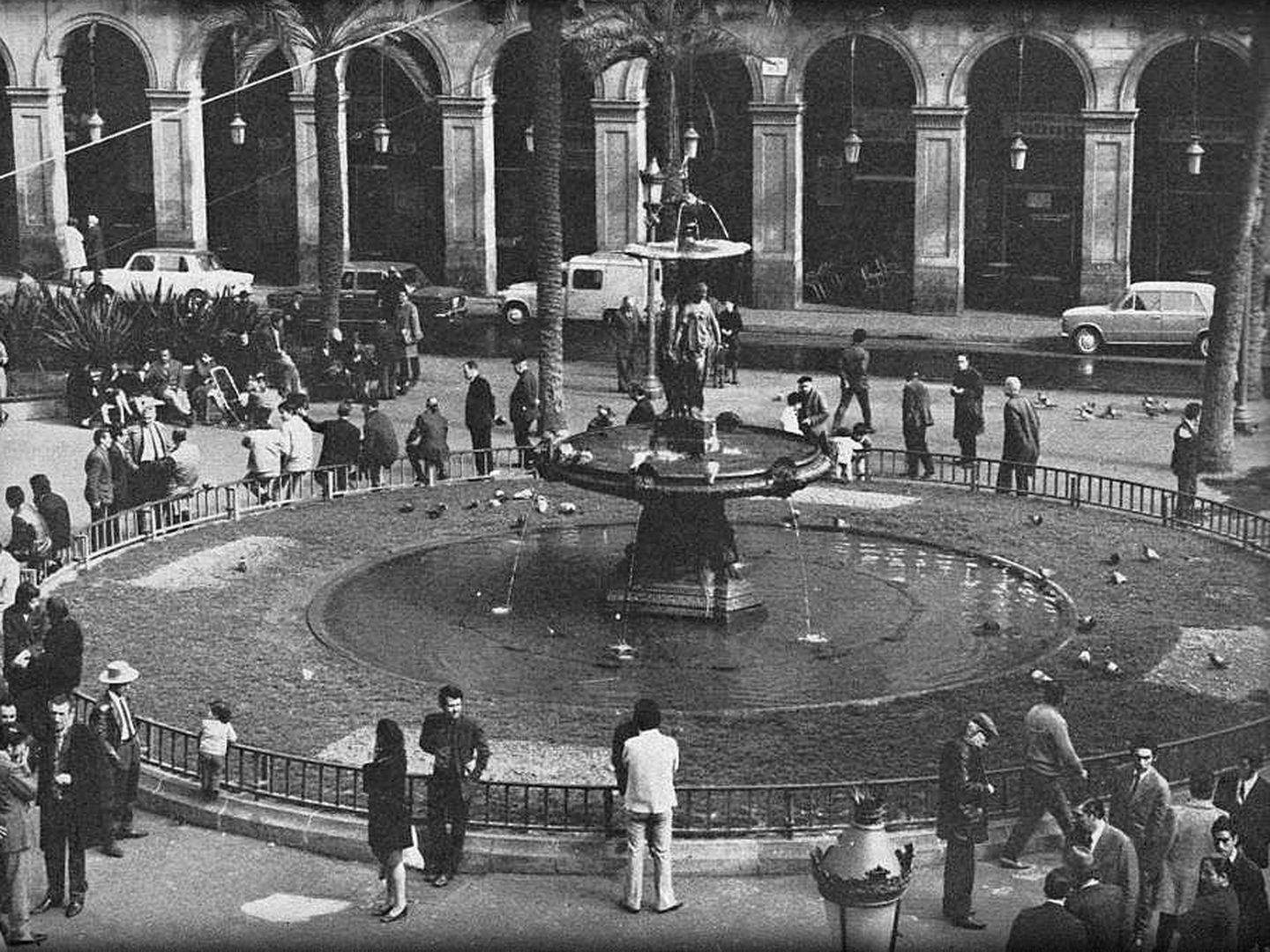 Plaza Real en 1960