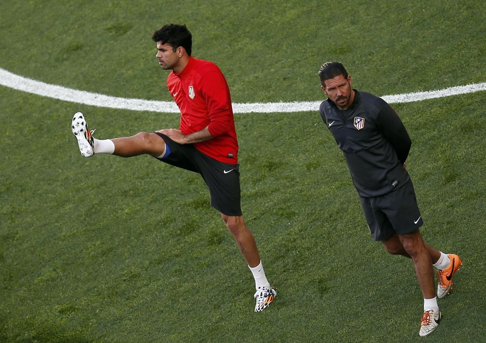 Foto: Diego Costa entrenó con normalidad, pero será el Cholo quien decida si juega la final.