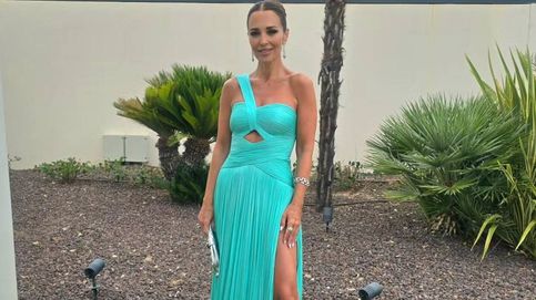 El vestido de invitada de Paula Echevarría firmado por Paloma Cuevas: cut out y color tendencia