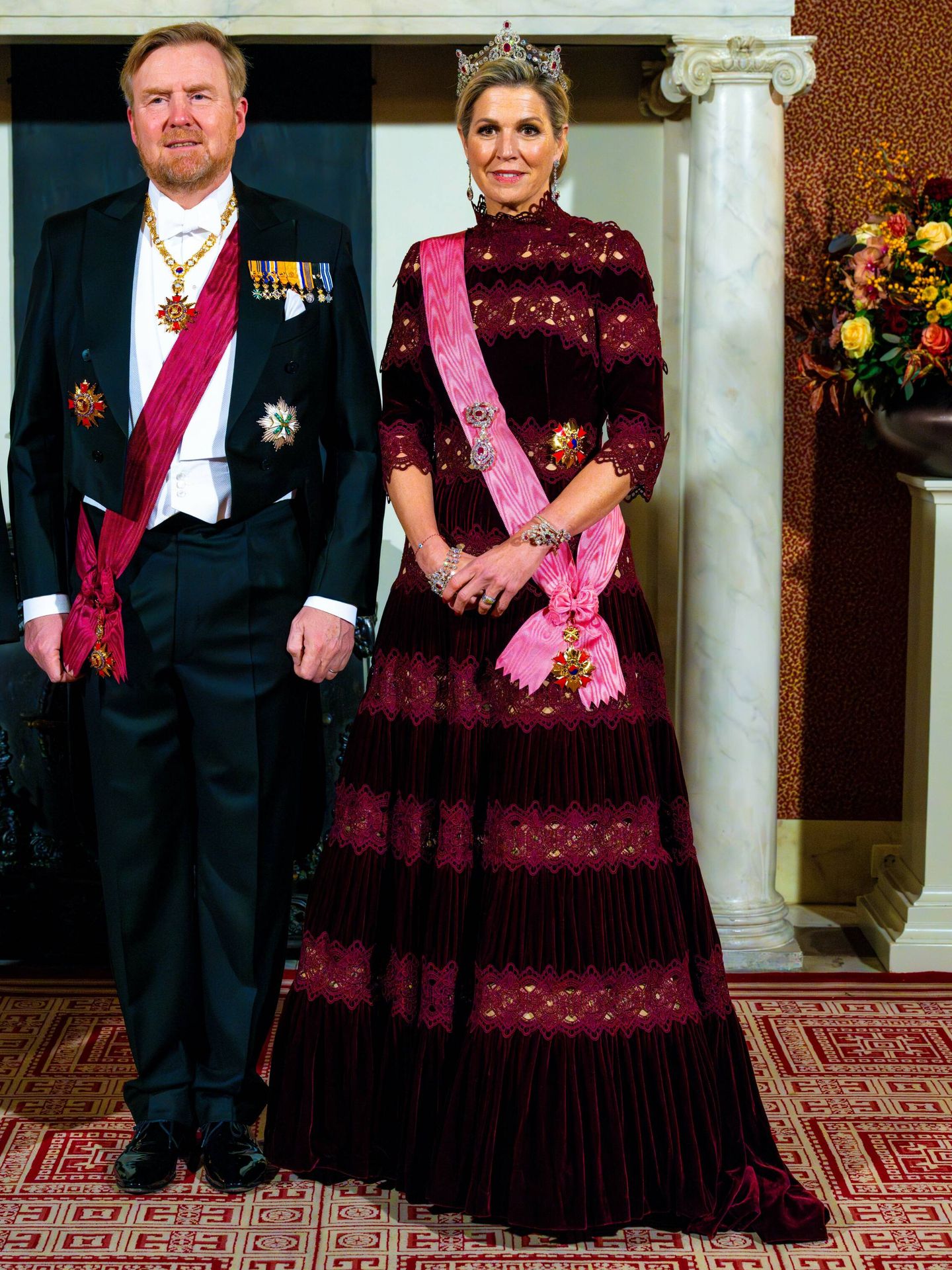 Los reyes de Holanda en su cena con el presidente y la primera dama de Corea del Sur. (Gtres)