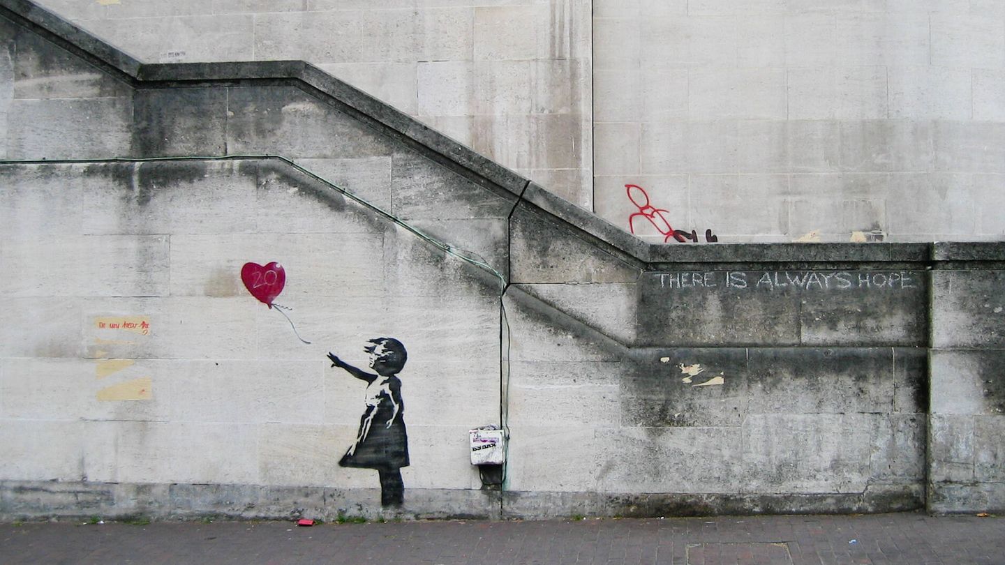 La famosa niña con el globo de Banksy.