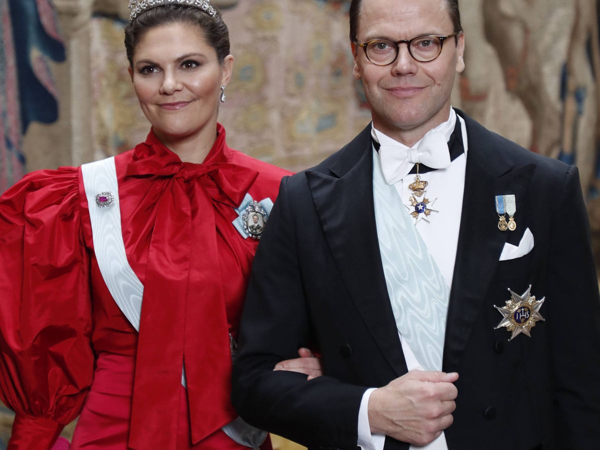 Foto: Victoria de Suecia y Daniel, en la cena de gala. (Cordon Press)