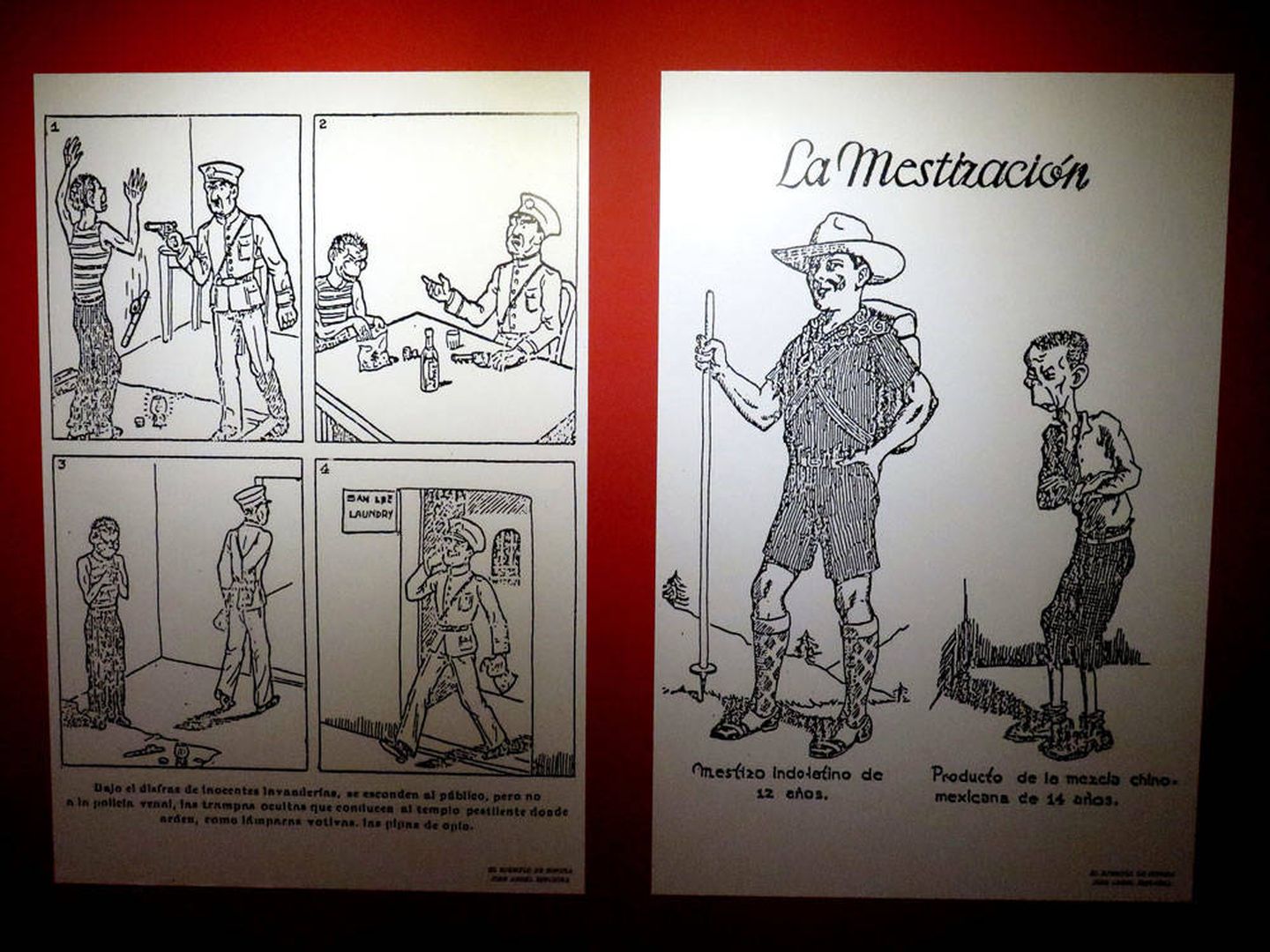 Carteles de la exposición mexicana. (J. B.)