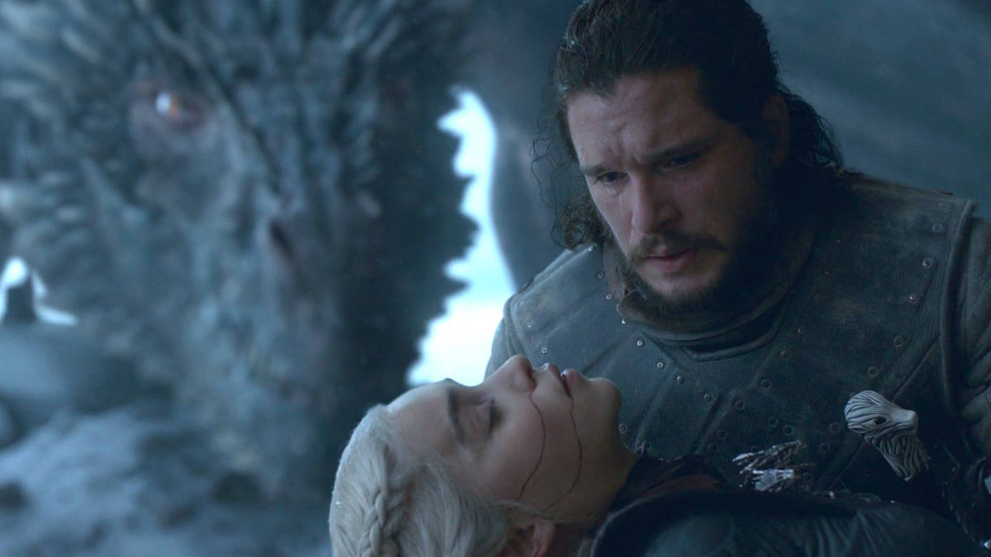 Jon Snow , tras matar a Daenerys en 'Juego de tronos'. (HBO)