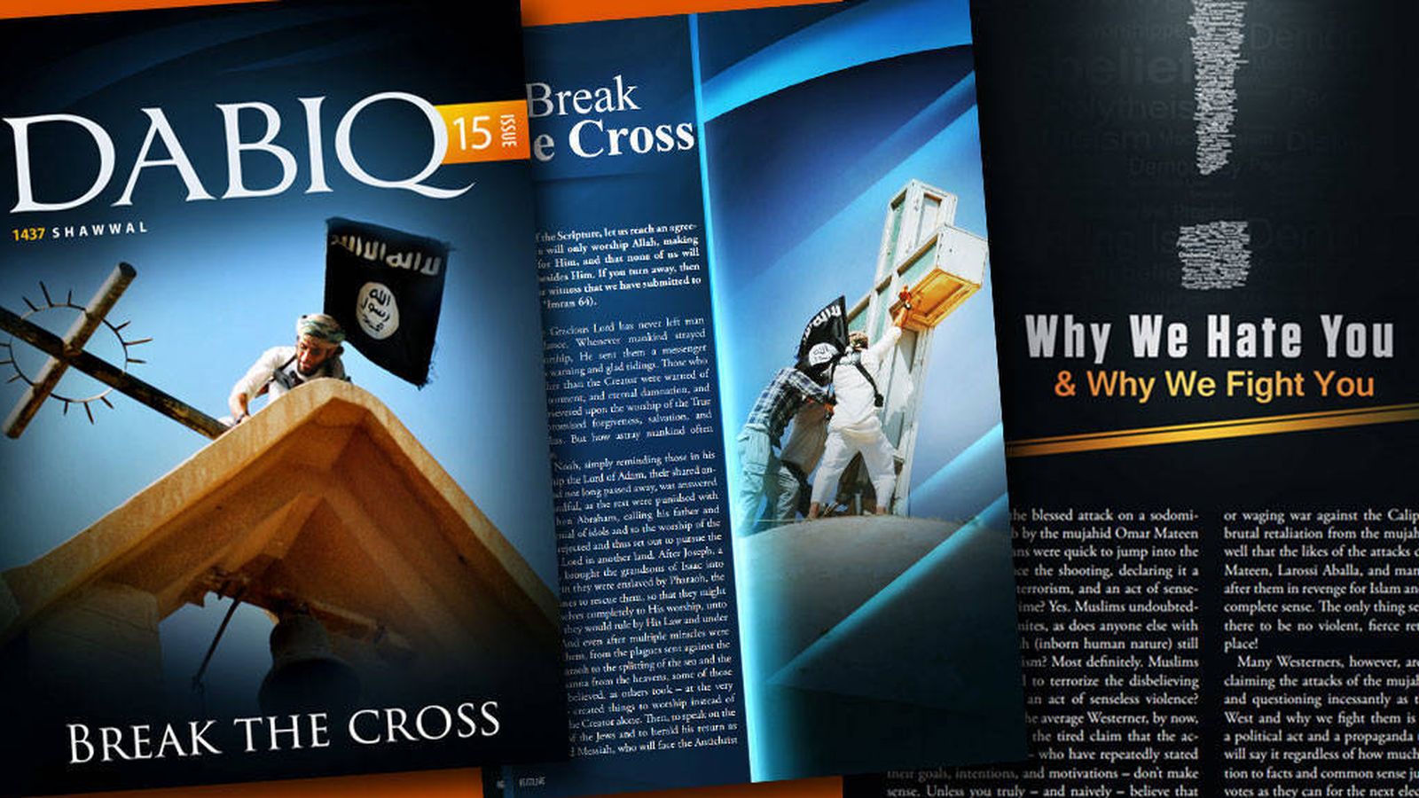 Foto: Imagen del último número de Dabiq, la revista oficial del Estado Islámico.