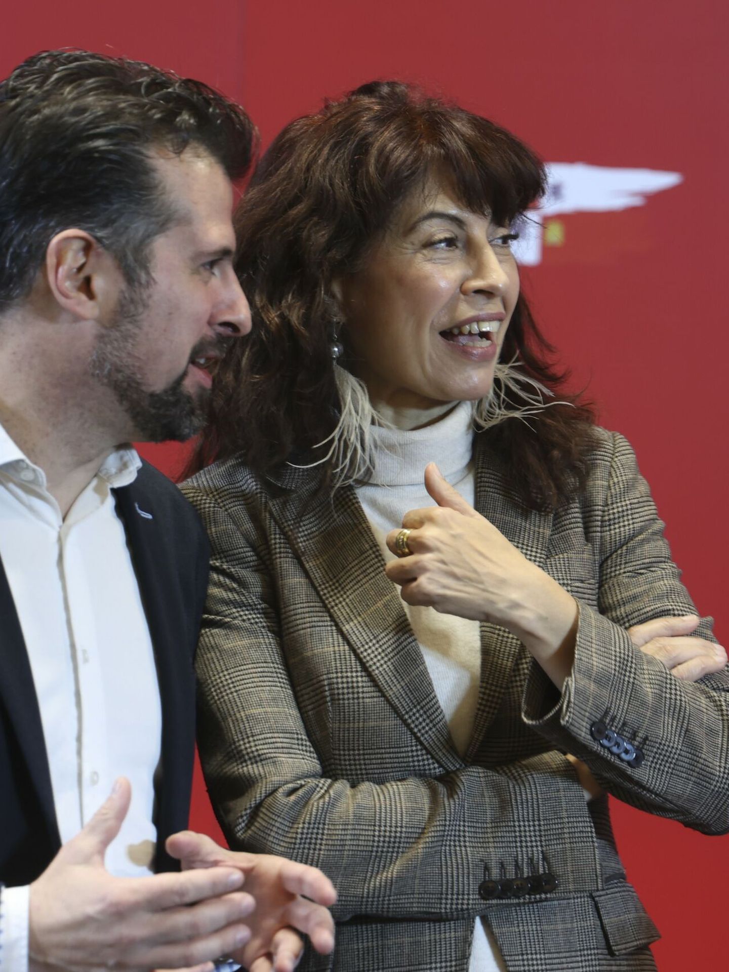 El secretario del PSOE en Castilla y León, Luis Tudanca, y la ministra de Igualdad, Ana Redondo. (Europa Press)