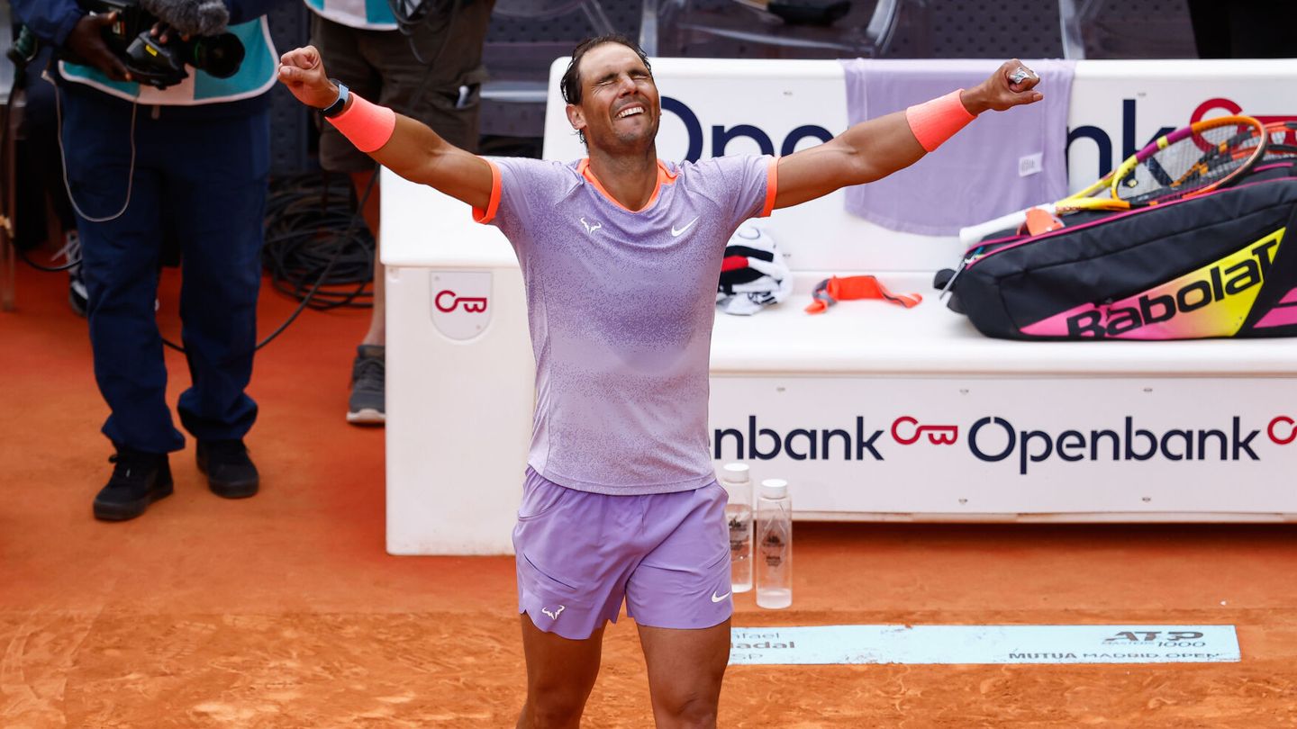 Rafael Nadal celebra su triunfo contra Pedro Cachín (AFP7).