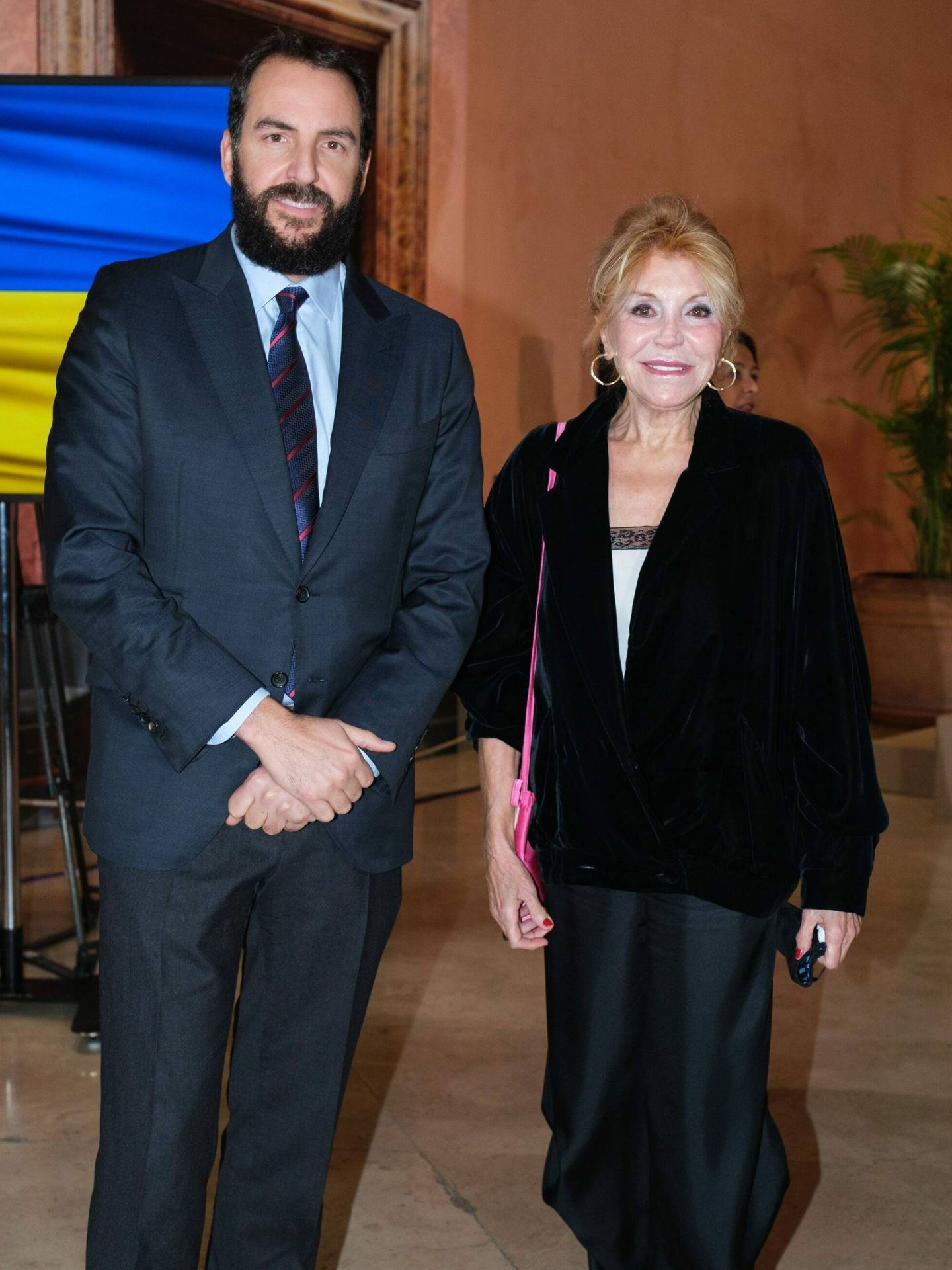 Borja y Carmen Thyssen, durante la inauguración. (Cordon Press)