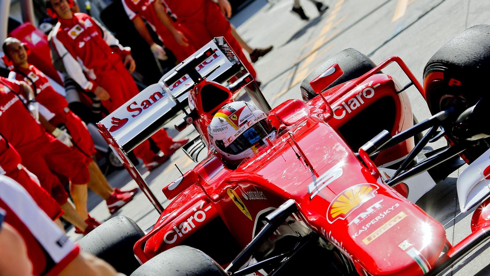 Foto: Sebastian Vettel con su Ferrari.