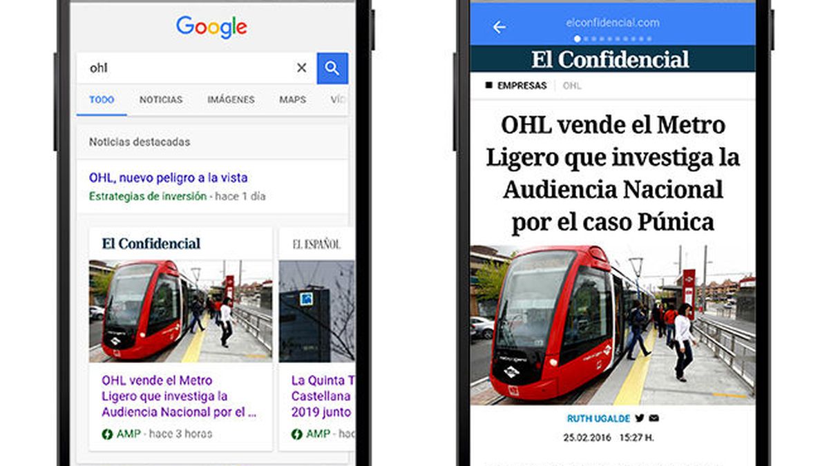 El Confidencial debuta en Google AMP: leer nuestras noticias en el móvil, más rápido