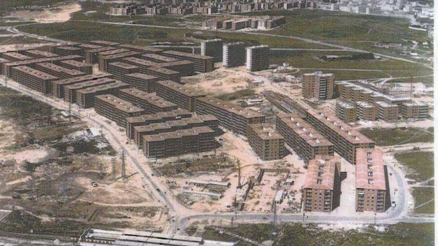 El barrio de Aluche en Madrid en los años 70. (Pinterest)